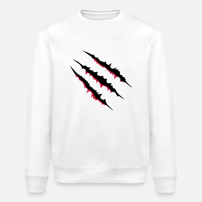 krallen_002 - Stanley/Stella Unisex Bio-Sweatshirt ROLLER - Weiß