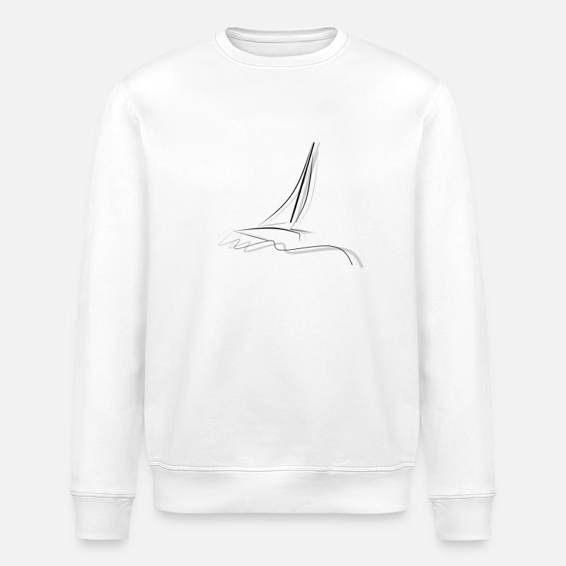 Bateau, dessin - Sweat bio ROLLER Stanley/Stella Unisexe - blanc