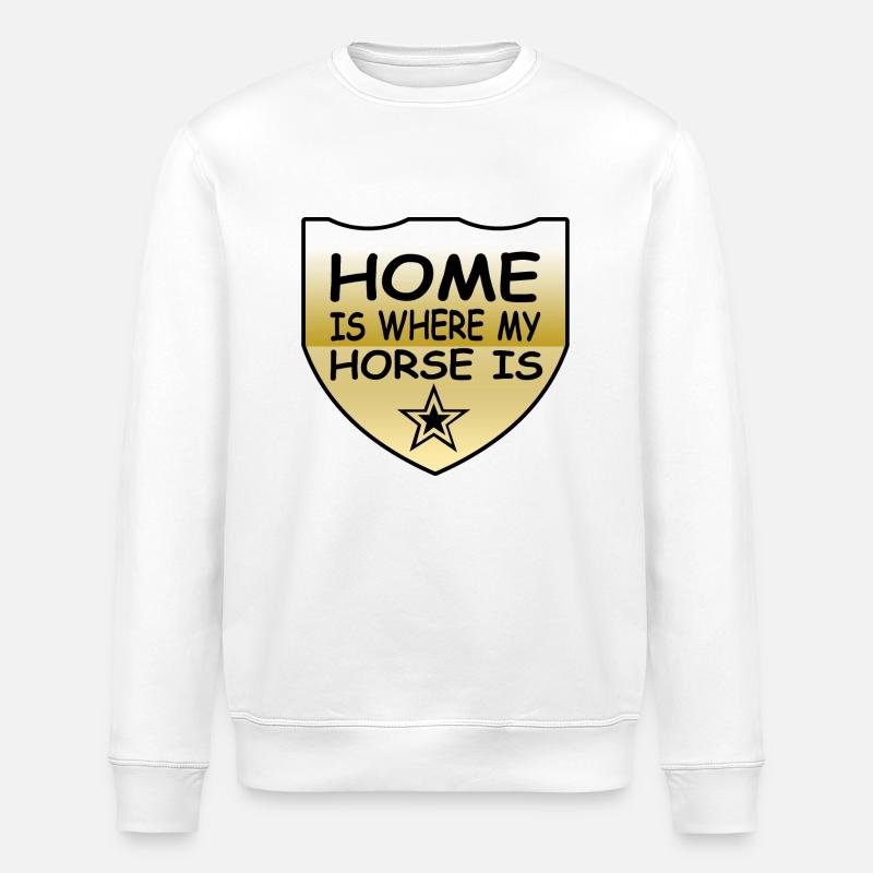Pferd - Stanley/Stella Unisex Bio-Sweatshirt ROLLER - Weiß