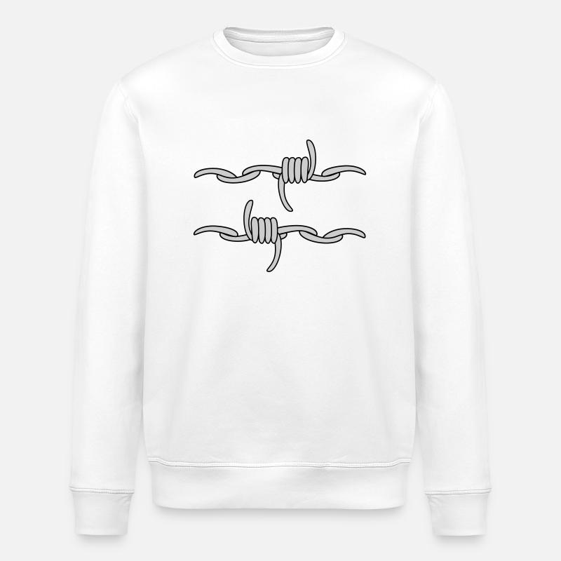 Barbelé - Sweat bio ROLLER Stanley/Stella Unisexe - blanc