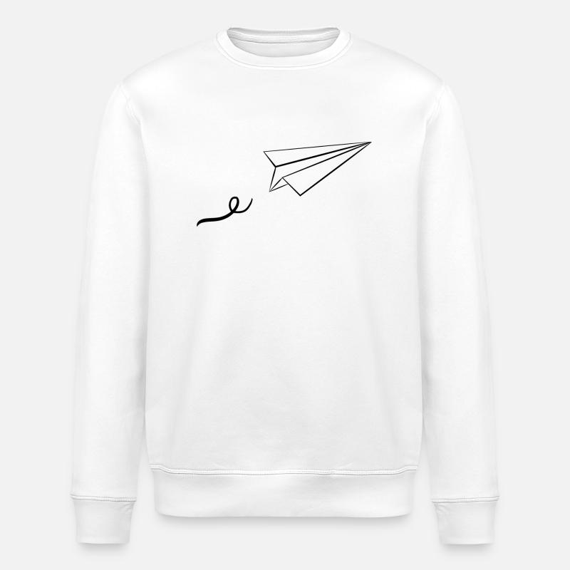 Papierflieger - Stanley/Stella Unisex Bio-Sweatshirt ROLLER - Weiß