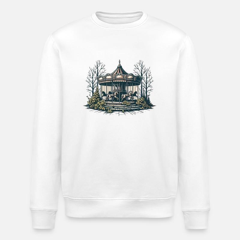 Verlassenes Kinderkarussell - Stanley/Stella Unisex Bio-Sweatshirt ROLLER - Weiß