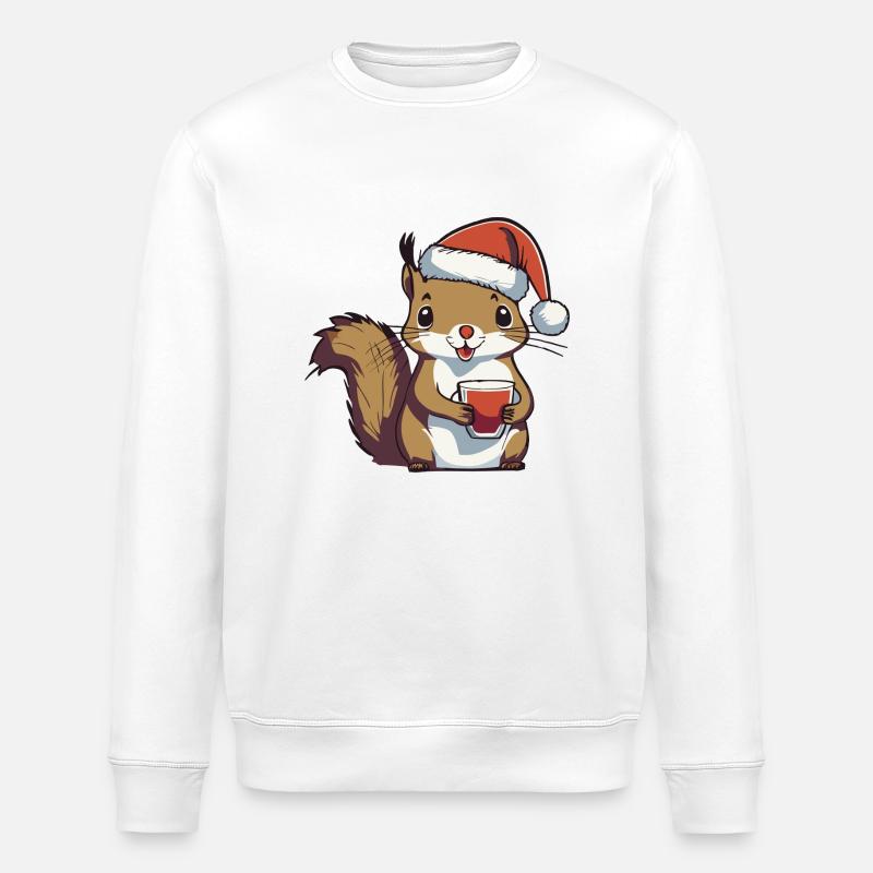 Glühhörnchen 1 - Stanley/Stella Unisex Bio-Sweatshirt ROLLER - Weiß