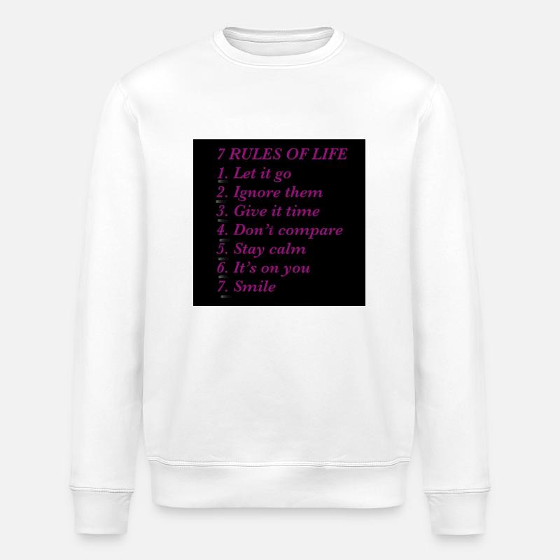 Lebensregeln 2 - Stanley/Stella Unisex Bio-Sweatshirt ROLLER - Weiß