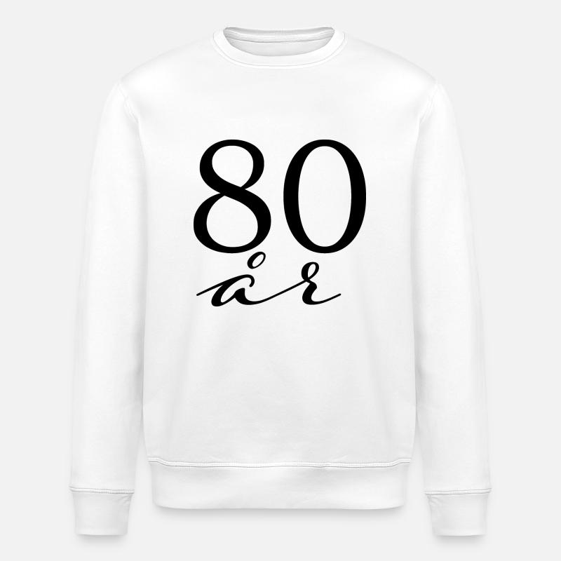 80 Jahre - Stanley/Stella Unisex Bio-Sweatshirt ROLLER - Weiß