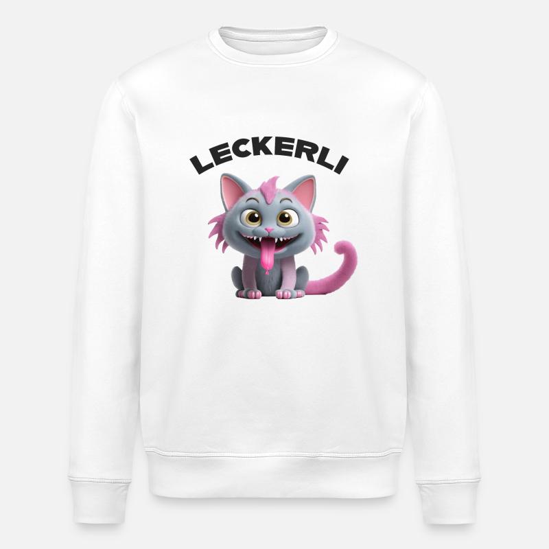 Traiter le monstre chat - Sweat bio ROLLER Stanley/Stella Unisexe - blanc