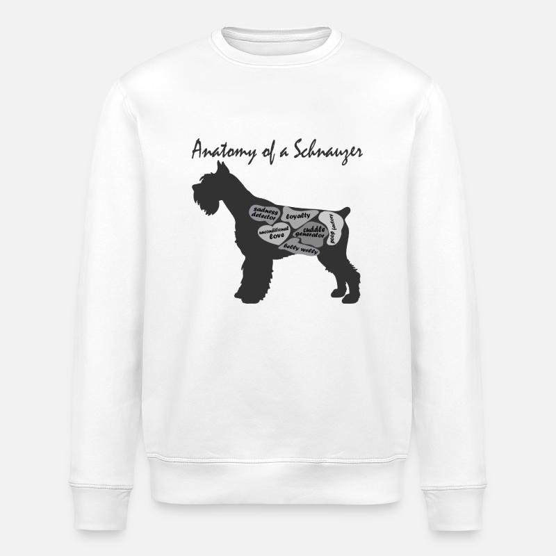 SCNAUZER Anatomie - Stanley/Stella Unisex Bio-Sweatshirt ROLLER - Weiß