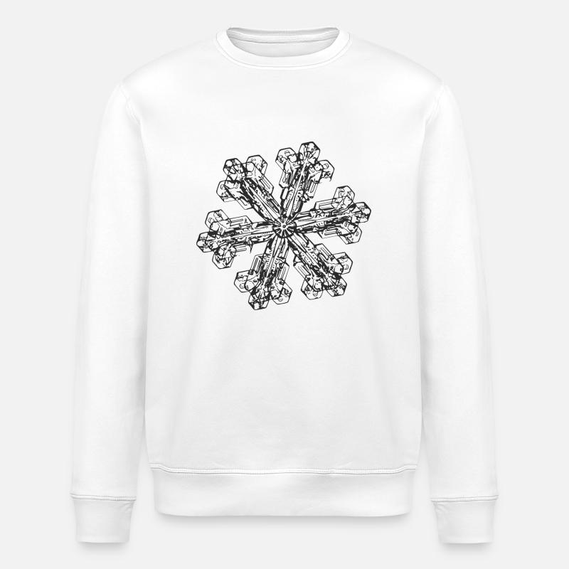 snowflake 3 black - Stanley/Stella Unisex Bio-Sweatshirt ROLLER - Weiß