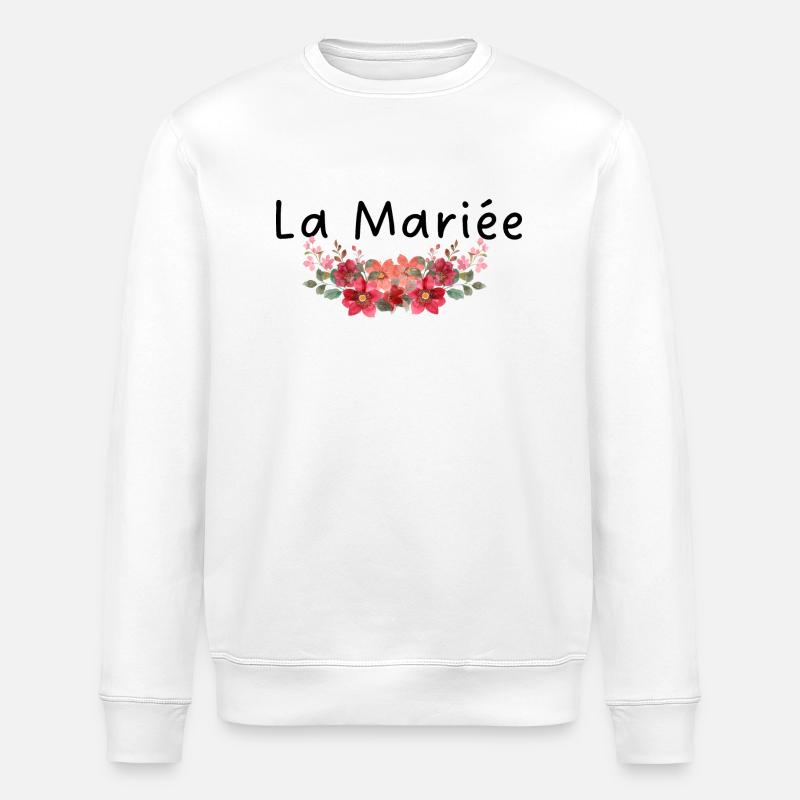 Die Brautblumen - Stanley/Stella Unisex Bio-Sweatshirt ROLLER - Weiß