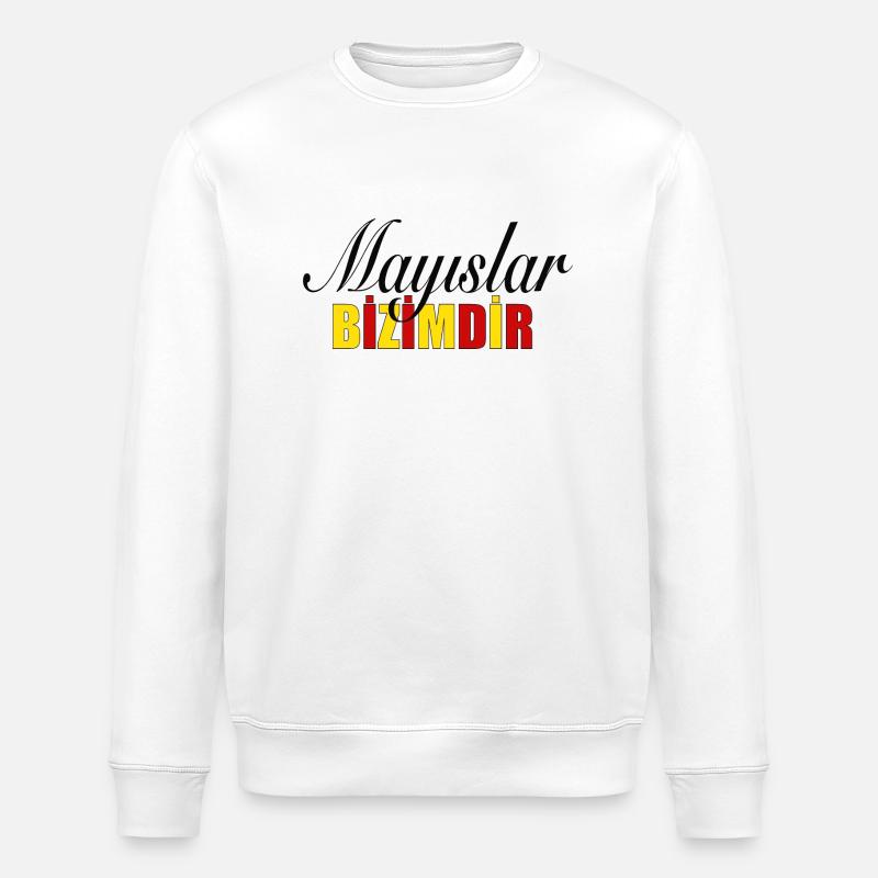 Mayislar Bizimdir - Stanley/Stella ROLLER Unisex Organic Sweatshirt - white