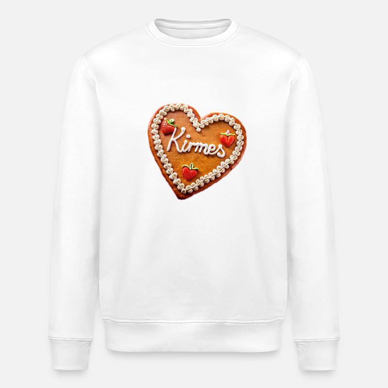 Kirmes-Lebkuchenherz - Stanley/Stella Unisex Bio-Sweatshirt ROLLER - Weiß