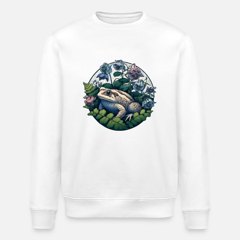 Toad Columbine - Stanley/Stella ROLLER Unisex Organic Sweatshirt - white