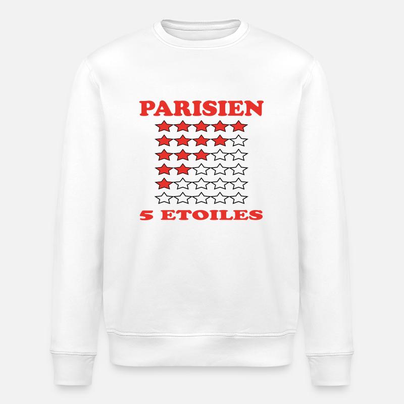 PARISIEN 5 ETOILES - Sweat bio ROLLER Stanley/Stella Unisexe - blanc