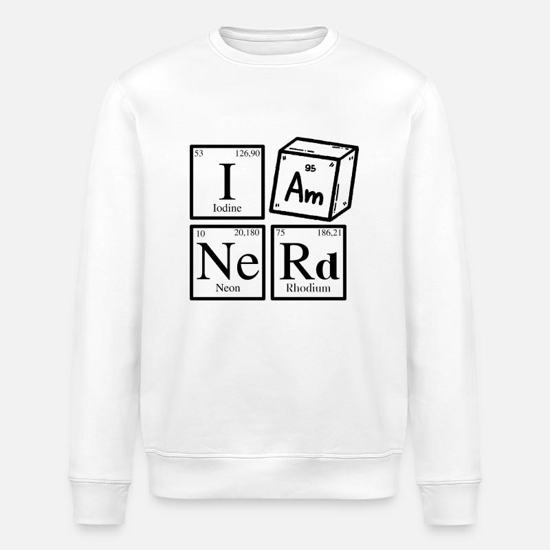 I am nerd - Sweat bio ROLLER Stanley/Stella Unisexe - blanc