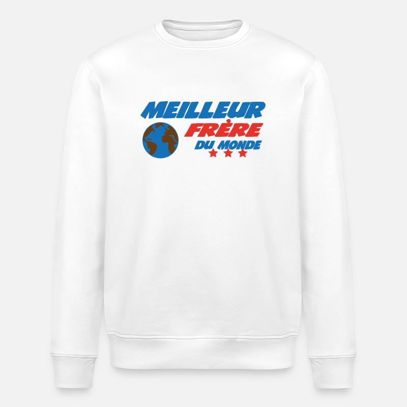 Bester Bruder der Welt - Stanley/Stella Unisex Bio-Sweatshirt ROLLER - Weiß