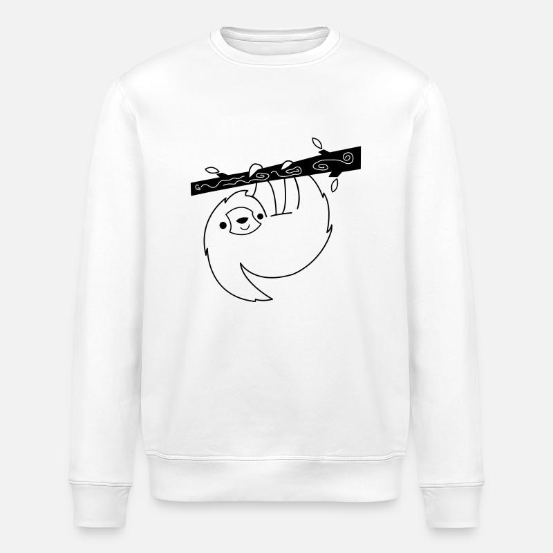 faultier 001 - Stanley/Stella Unisex Bio-Sweatshirt ROLLER - Weiß