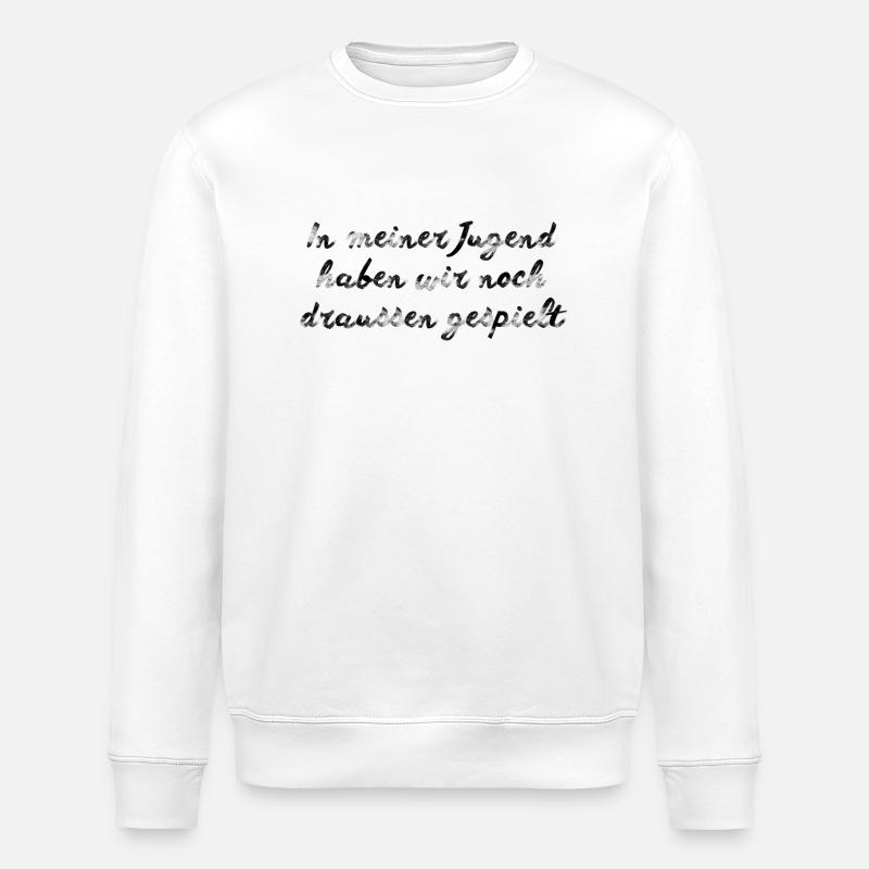 In meiner Jugend - Stanley/Stella Unisex Bio-Sweatshirt ROLLER - Weiß