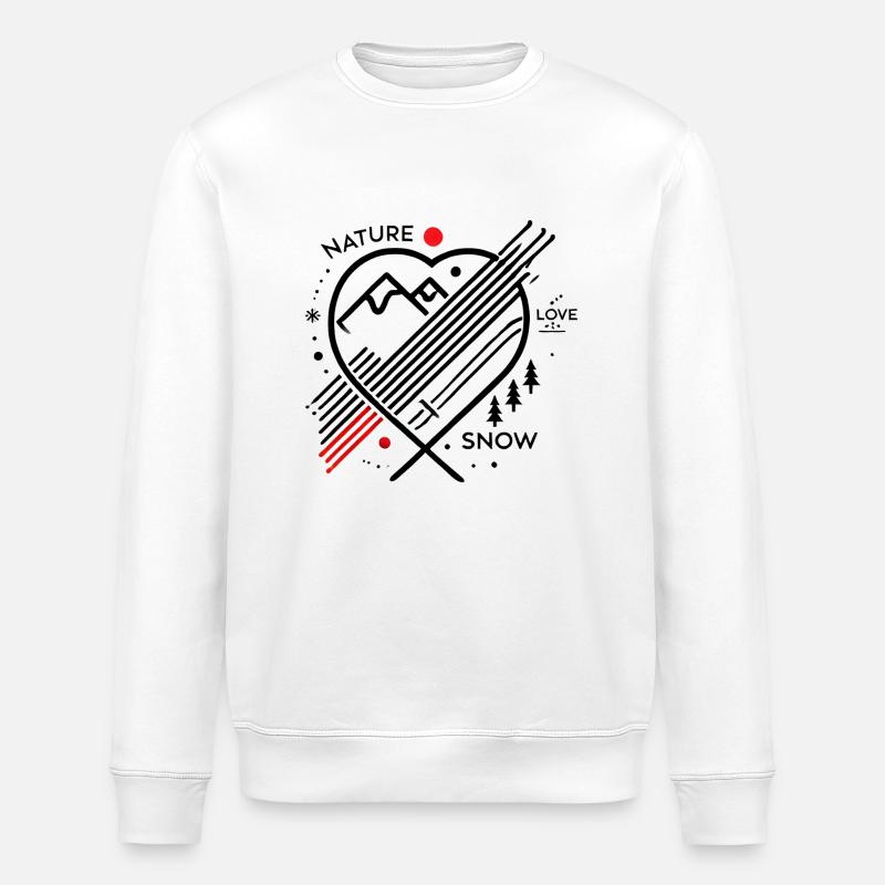 Nature Snow Love - Stanley/Stella Unisex Bio-Sweatshirt ROLLER - Weiß