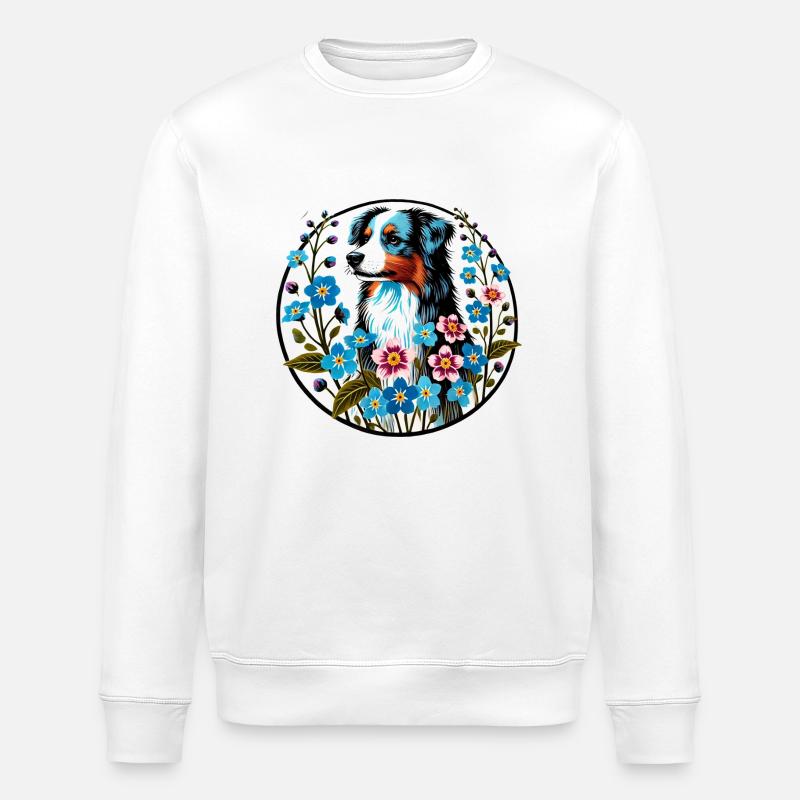 Border Collie - Sweat bio ROLLER Stanley/Stella Unisexe - blanc