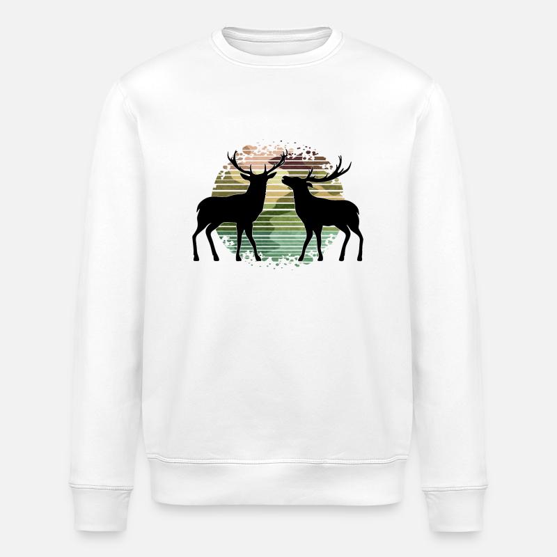 Cerf - Sweat bio ROLLER Stanley/Stella Unisexe - blanc