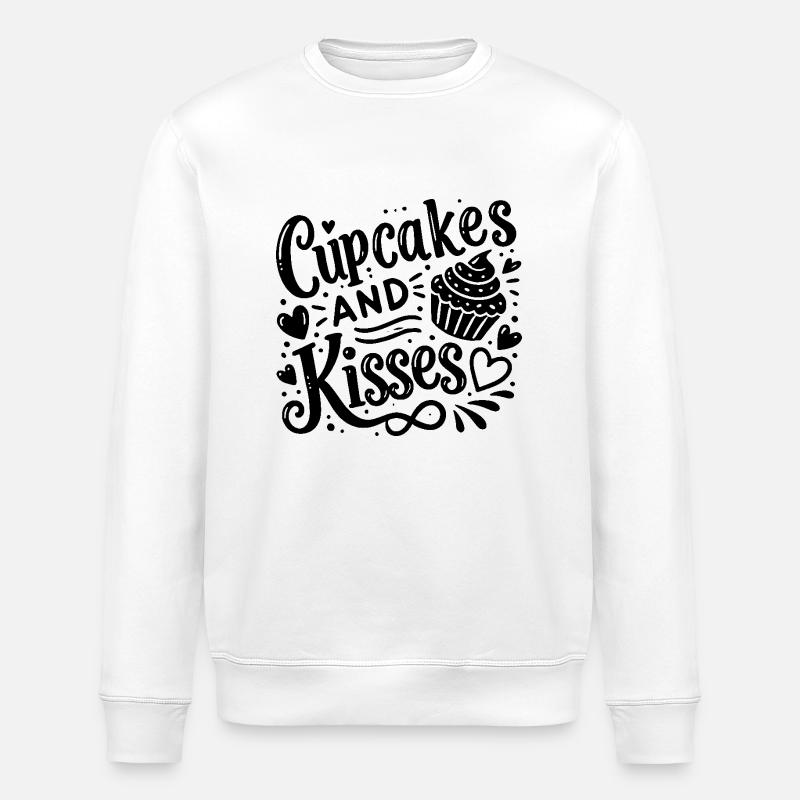 Cupcakes et bisous - Sweat bio ROLLER Stanley/Stella Unisexe - blanc