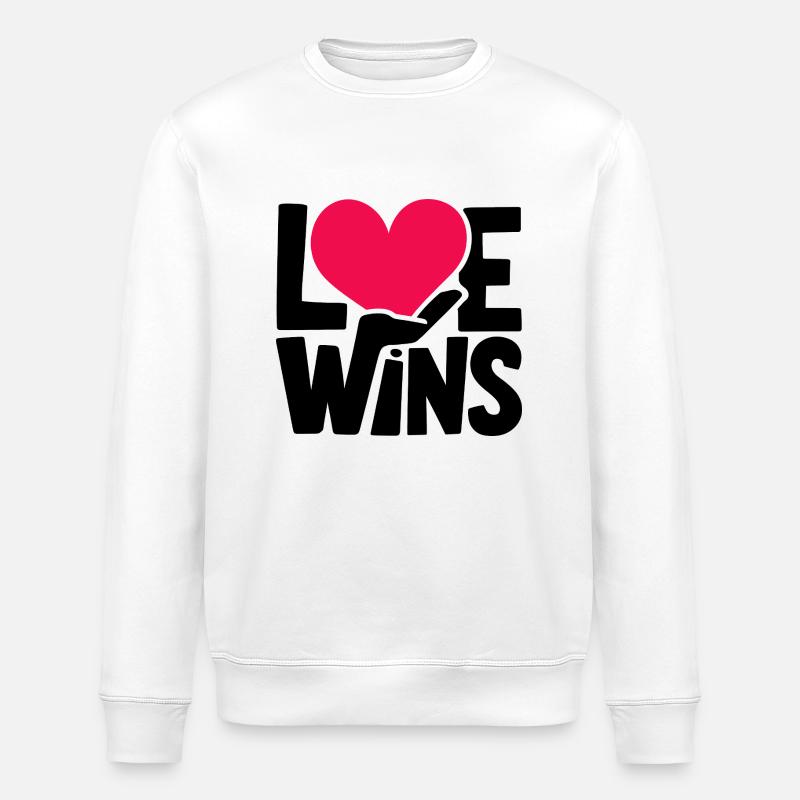 Liebe gewinnt - Stanley/Stella Unisex Bio-Sweatshirt ROLLER - Weiß