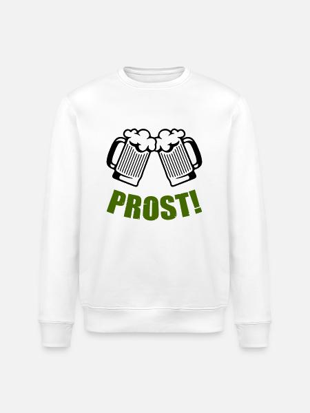 Beer Cheers - Stanley/Stella ROLLER Unisex Organic Sweatshirt - white