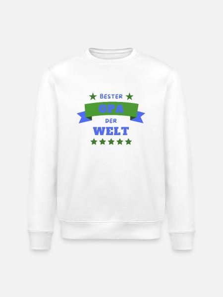 Bester Opa der Welt - Stanley/Stella Unisex Bio-Sweatshirt ROLLER - Weiß