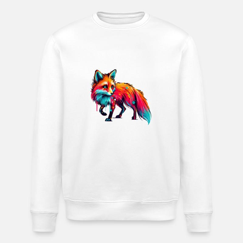 Peinture Fox - Sweat bio ROLLER Stanley/Stella Unisexe - blanc