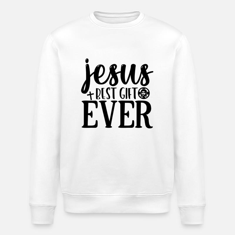 jesus best gift ever - Stanley/Stella Unisex Bio-Sweatshirt ROLLER - Weiß