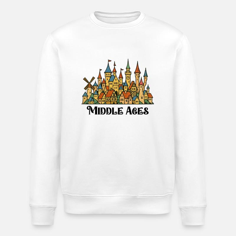 schloss dorf burg - Stanley/Stella Unisex Bio-Sweatshirt ROLLER - Weiß
