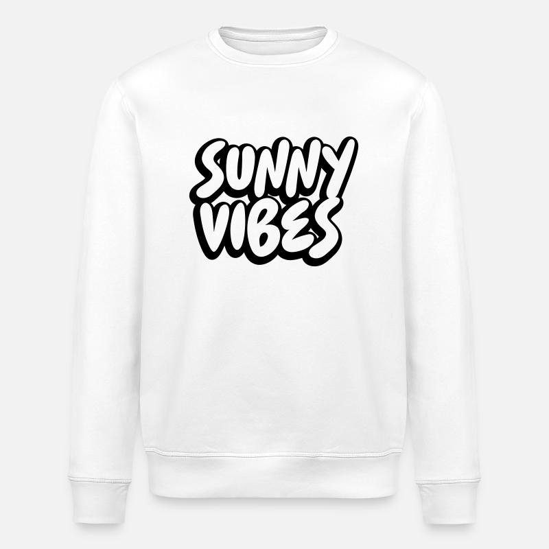 SUNNY VIBES - Stanley/Stella ROLLER Unisex Organic Sweatshirt - white