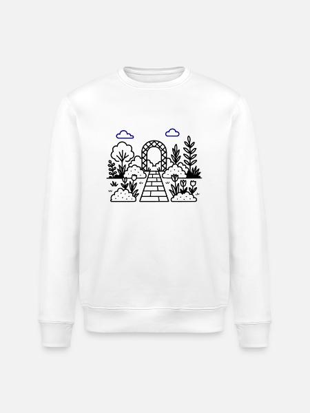 Garden Nursery Logo - Stanley/Stella ROLLER Unisex Organic Sweatshirt - white