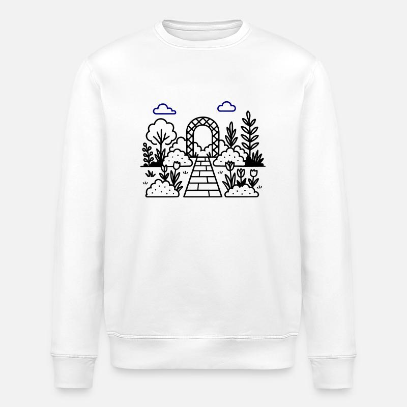 Logo de pépinière de jardin - Sweat bio ROLLER Stanley/Stella Unisexe - blanc