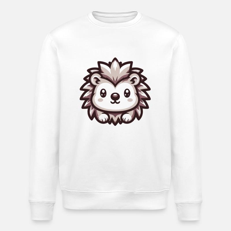 Igel stacheliges Lächeln - Stanley/Stella Unisex Bio-Sweatshirt ROLLER - Weiß