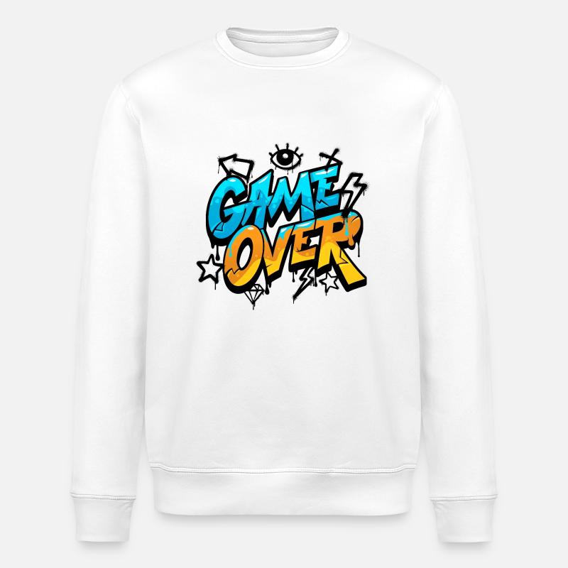 Game over - Stanley/Stella ROLLER Unisex Organic Sweatshirt - white