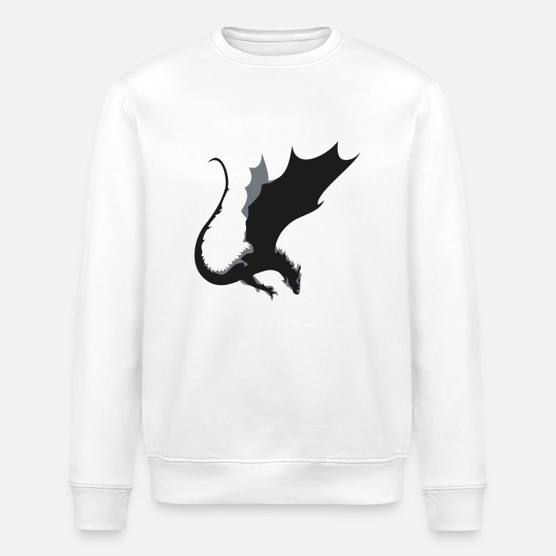 Drache / Drachen - Stanley/Stella Unisex Bio-Sweatshirt ROLLER - Weiß