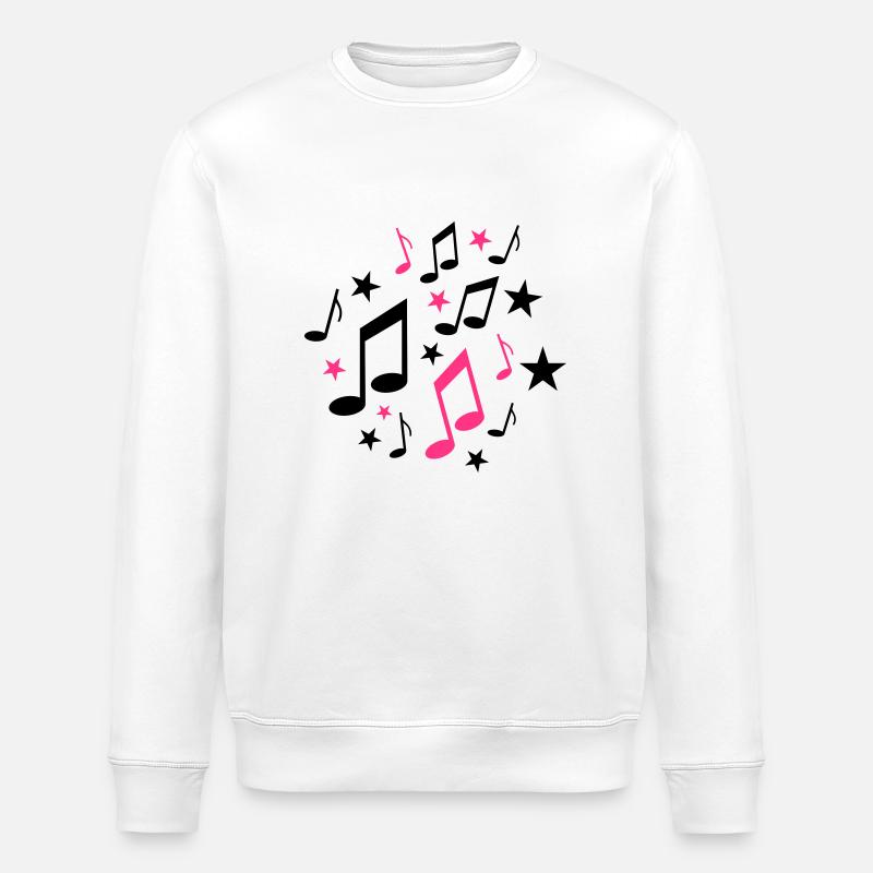 Noten - Musik - Stanley/Stella Unisex Bio-Sweatshirt ROLLER - Weiß