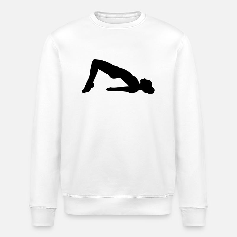 hip up exercise - Stanley/Stella ROLLER Unisex Organic Sweatshirt - white