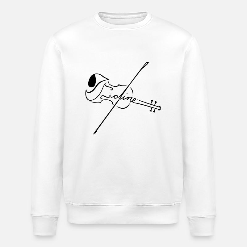 Violine mit Bogen - Stanley/Stella Unisex Bio-Sweatshirt ROLLER - Weiß