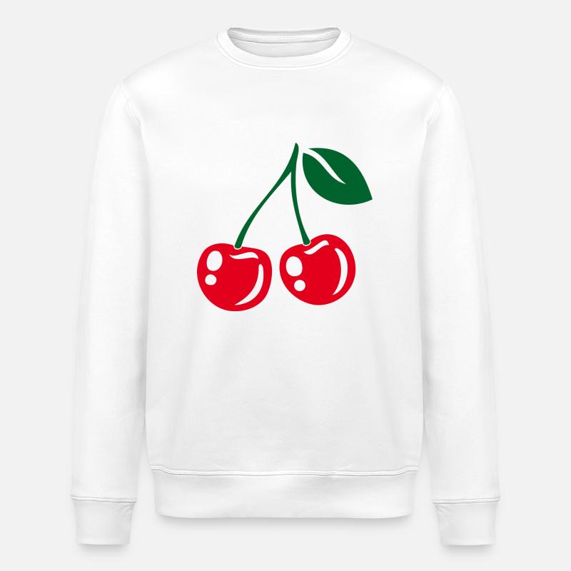 Cherries - Stanley/Stella Unisex Bio-Sweatshirt ROLLER - Weiß