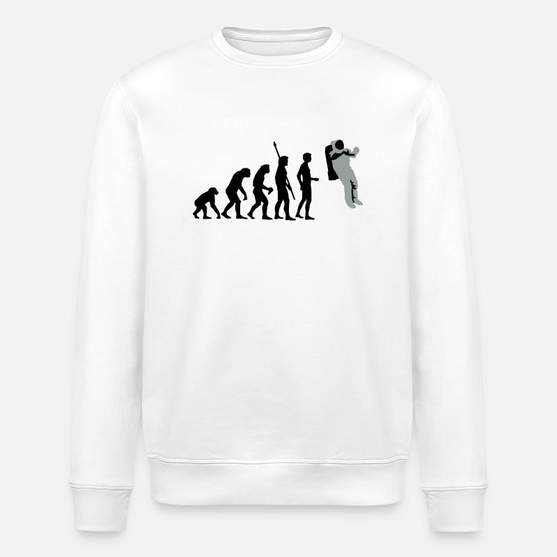 evolution_astronaut_2c - Stanley/Stella Unisex Bio-Sweatshirt ROLLER - Weiß