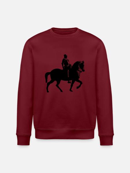Pferd und Reiter - Stanley/Stella Unisex Bio-Sweatshirt ROLLER - Weiß