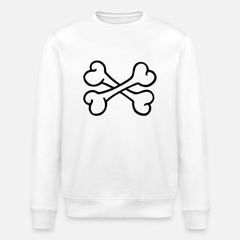 Bones - Stanley/Stella ROLLER Unisex Organic Sweatshirt - white