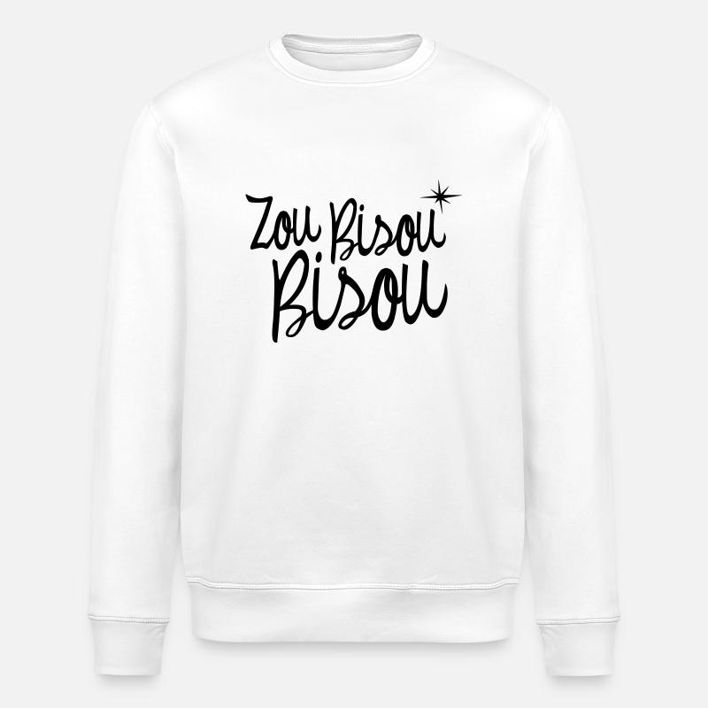 Zou Bisou Bisou - Stanley/Stella Unisex Bio-Sweatshirt ROLLER - Weiß