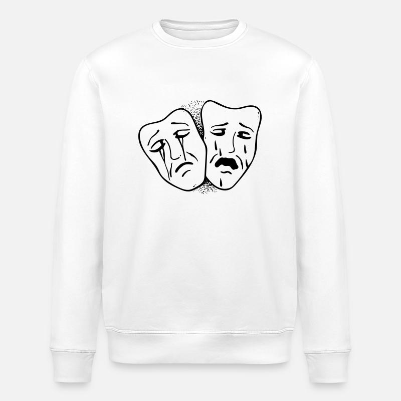 Mourning behind masks - Stanley/Stella ROLLER Unisex Organic Sweatshirt - white