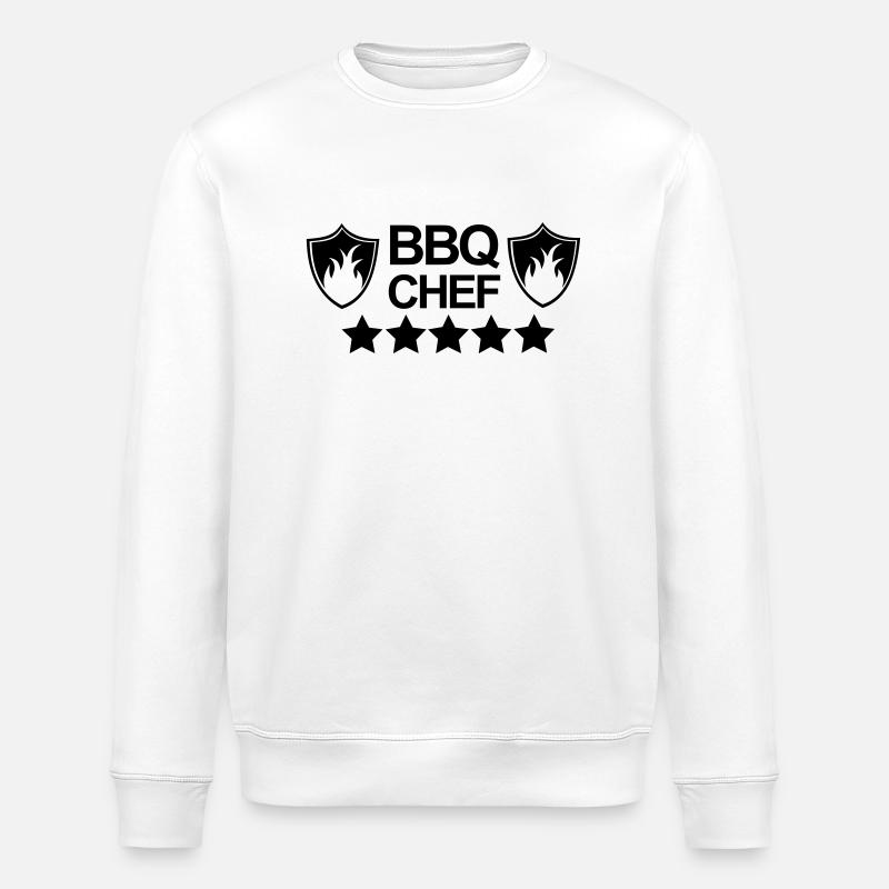 Grill,Grillen,BBQ,Koch,Chef,Fleisch,Sommer,Wurst, - Stanley/Stella Unisex Bio-Sweatshirt ROLLER - Weiß