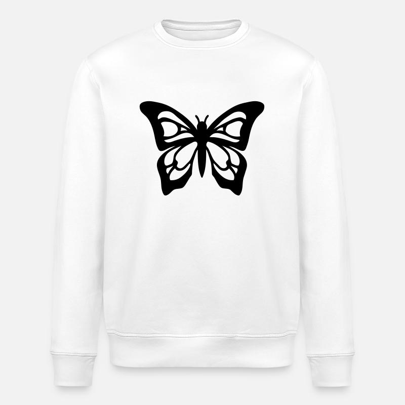 Schmetterling - Stanley/Stella Unisex Bio-Sweatshirt ROLLER - Weiß