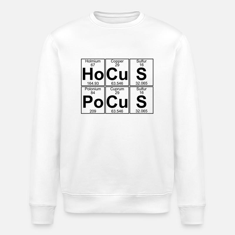 Ho-Cu-S Po-Cu-S (hocus pocus) - Full - Sweat bio ROLLER Stanley/Stella Unisexe - blanc