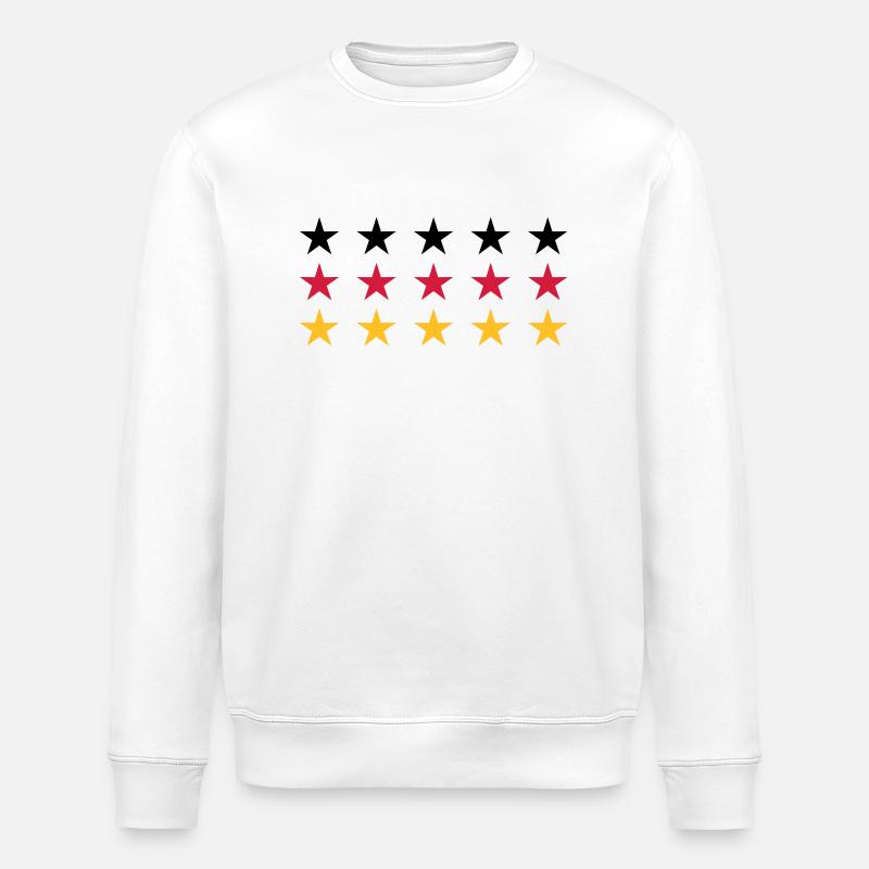 German Flag Stars Design - Stanley/Stella Unisex Bio-Sweatshirt ROLLER - Weiß